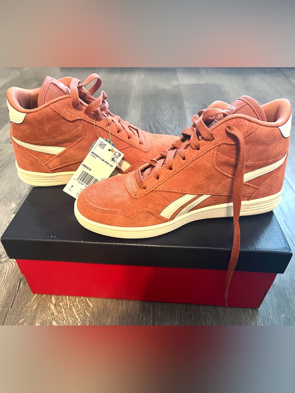 Reebok Woman’s Club High Top Suede Sneakers - Rust